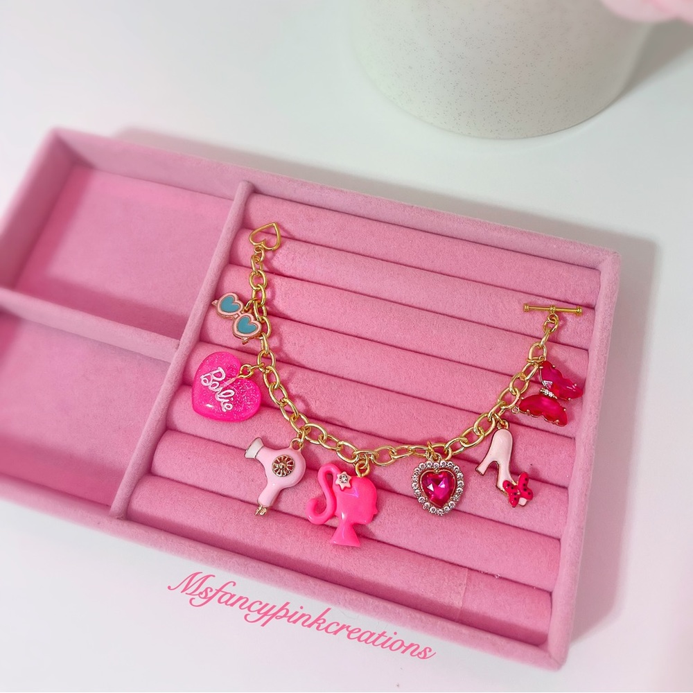 Barbie Gold Plated Charm Bracelet